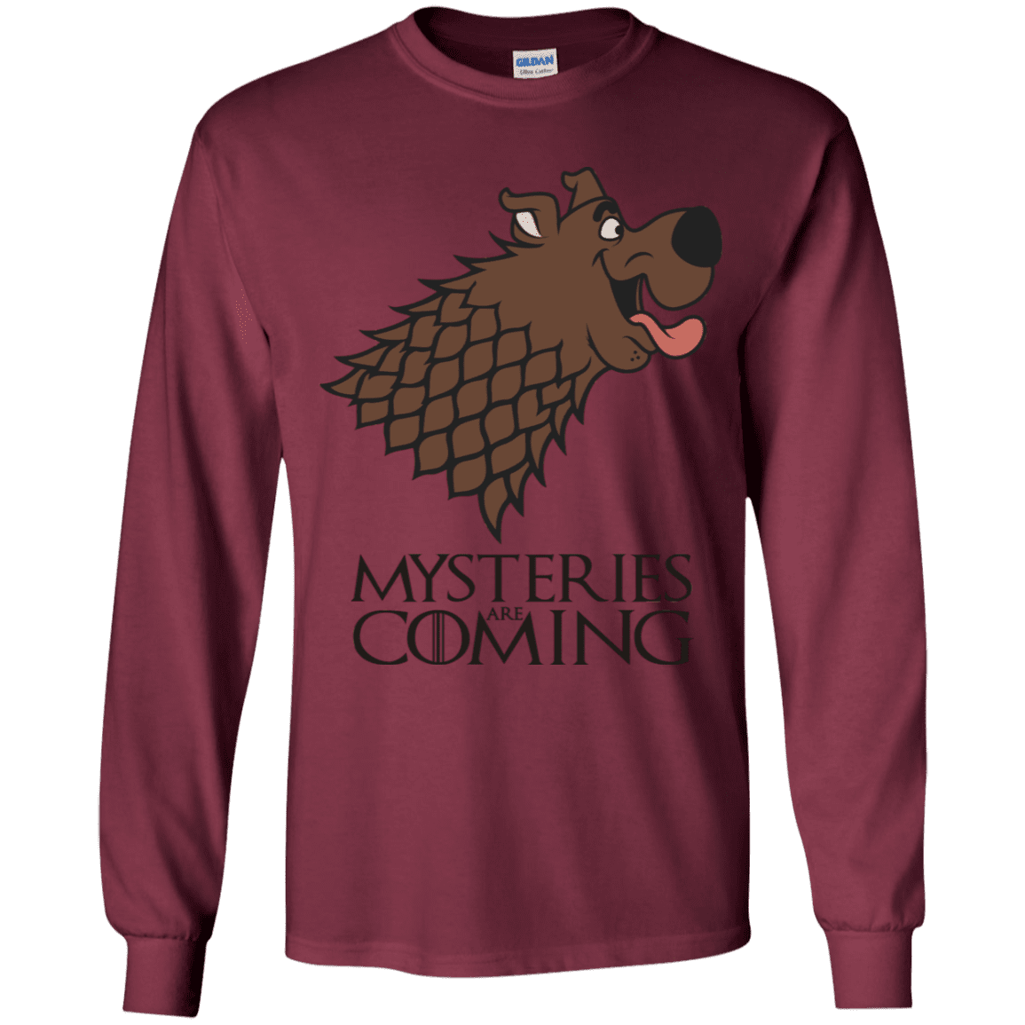 T-Shirts Maroon / YS Mysteries Are Coming Youth Long Sleeve T-Shirt