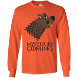 T-Shirts Orange / YS Mysteries Are Coming Youth Long Sleeve T-Shirt