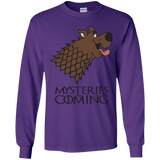 T-Shirts Purple / YS Mysteries Are Coming Youth Long Sleeve T-Shirt