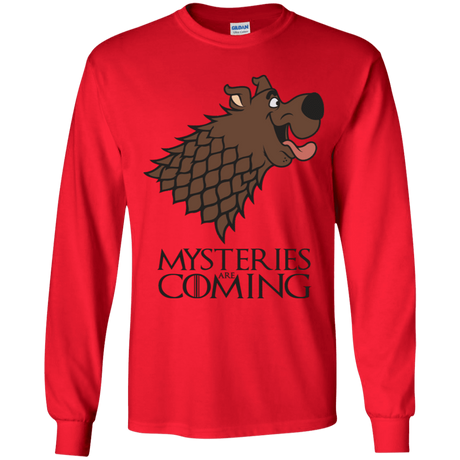 T-Shirts Red / YS Mysteries Are Coming Youth Long Sleeve T-Shirt