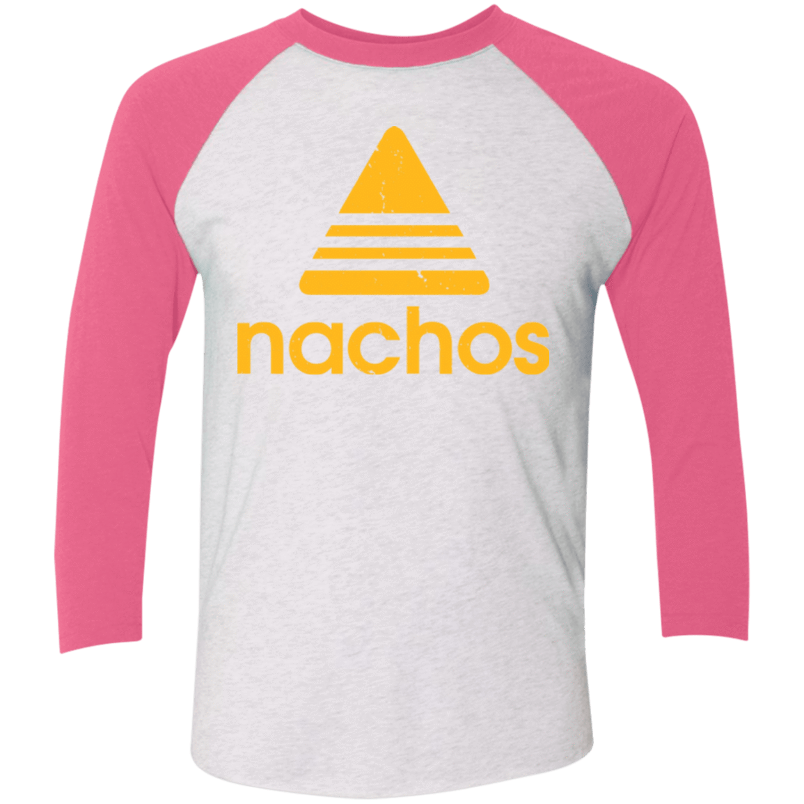 T-Shirts Heather White/Vintage Pink / X-Small Nachos Triblend 3/4 Sleeve