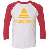 T-Shirts Heather White/Vintage Red / X-Small Nachos Triblend 3/4 Sleeve