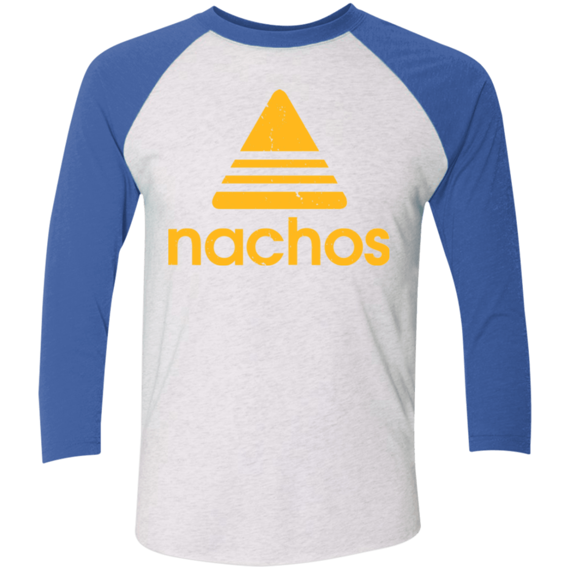 T-Shirts Heather White/Vintage Royal / X-Small Nachos Triblend 3/4 Sleeve