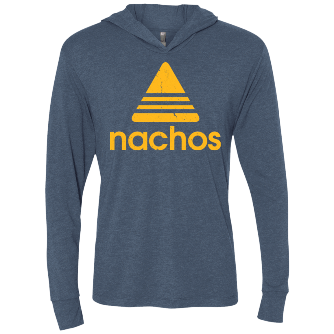 T-Shirts Indigo / X-Small Nachos Triblend Long Sleeve Hoodie Tee