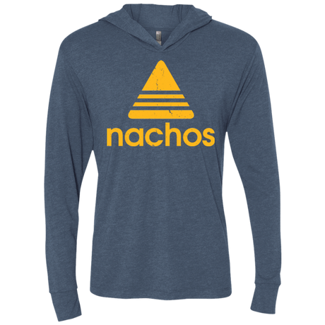 T-Shirts Indigo / X-Small Nachos Triblend Long Sleeve Hoodie Tee