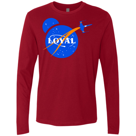 T-Shirts Cardinal / S Nasa Dameron Loyal Men's Premium Long Sleeve
