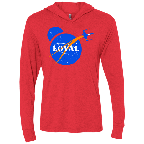 T-Shirts Vintage Red / X-Small Nasa Dameron Loyal Triblend Long Sleeve Hoodie Tee