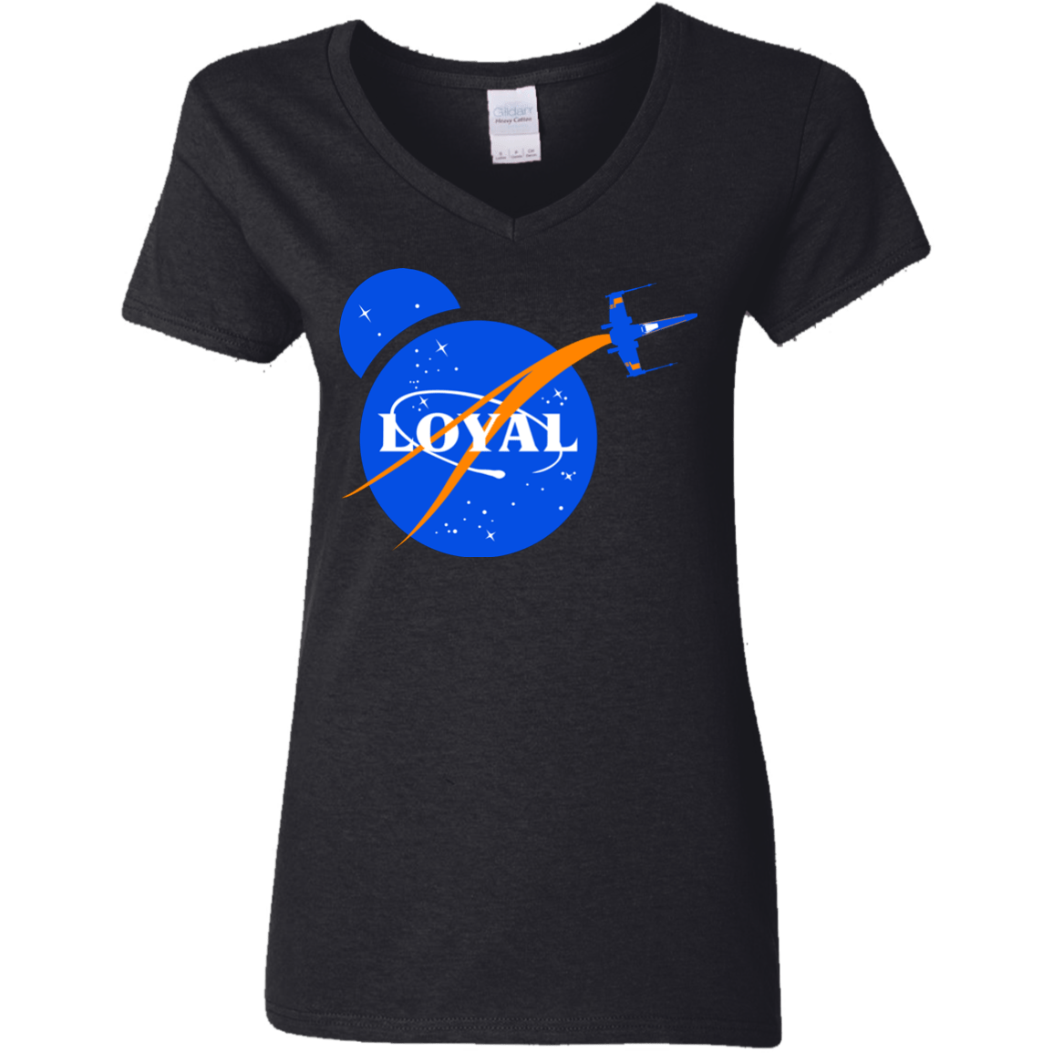 T-Shirts Black / S Nasa Dameron Loyal Women's V-Neck T-Shirt