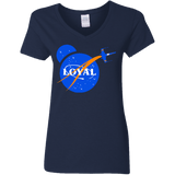 T-Shirts Navy / S Nasa Dameron Loyal Women's V-Neck T-Shirt