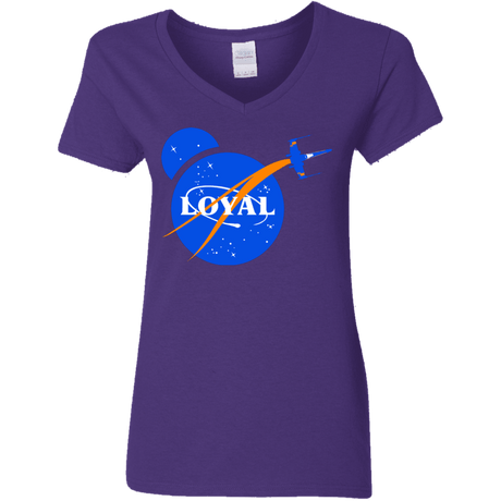 T-Shirts Purple / S Nasa Dameron Loyal Women's V-Neck T-Shirt