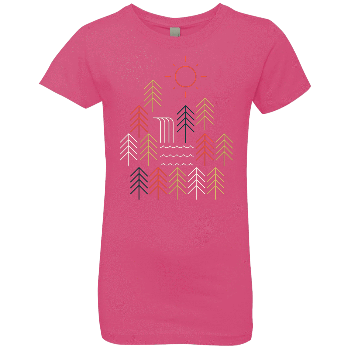 T-Shirts Hot Pink / YXS Nature Timestee Girls Premium T-Shirt