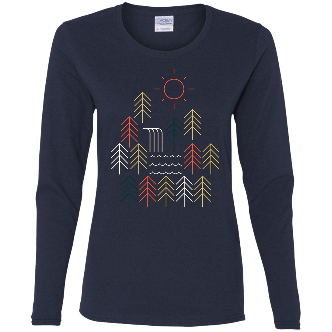T-Shirts Navy / S Nature Timestee Women's Long Sleeve T-Shirt
