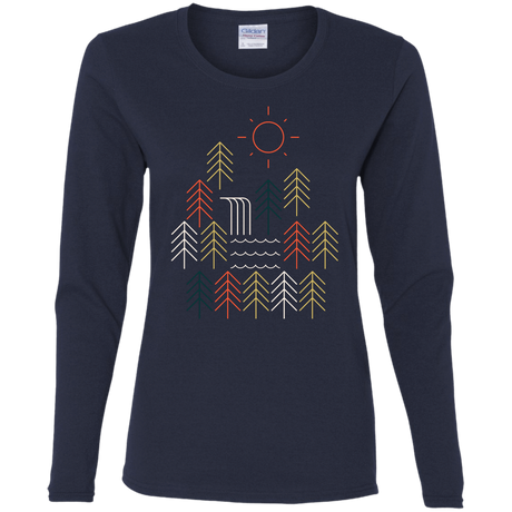 T-Shirts Navy / S Nature Timestee Women's Long Sleeve T-Shirt