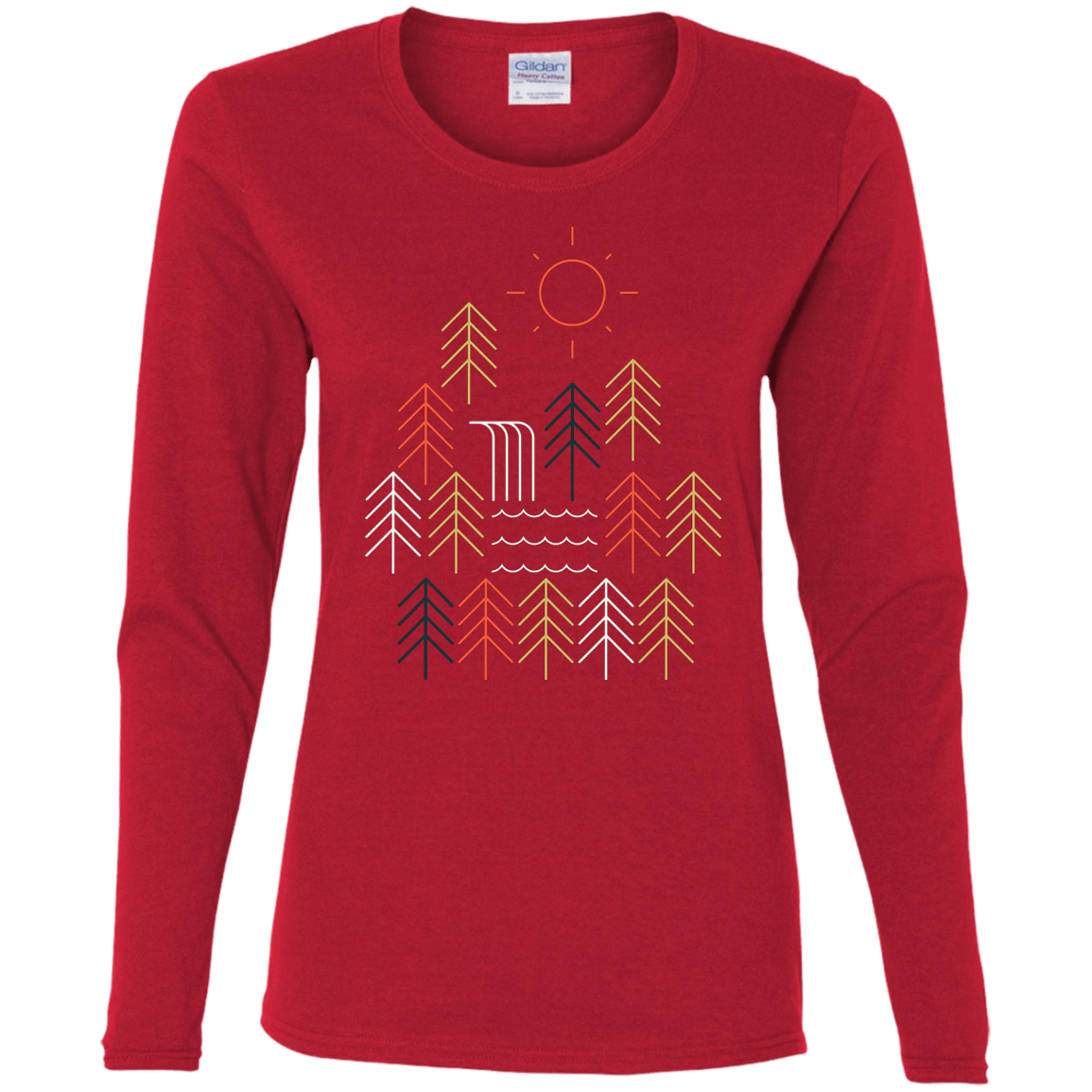 T-Shirts Red / S Nature Timestee Women's Long Sleeve T-Shirt