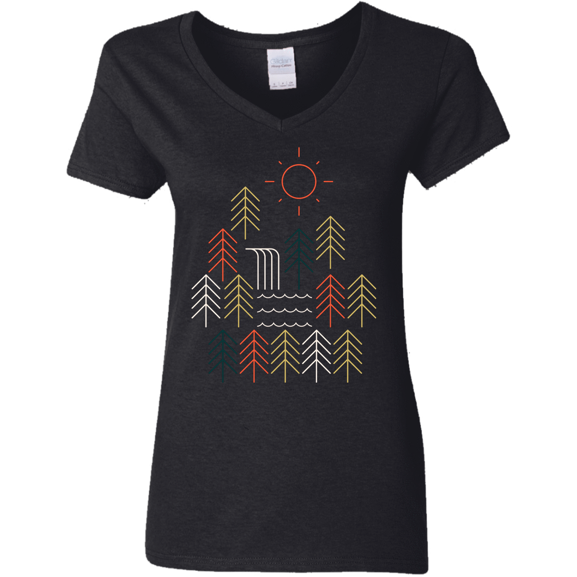 T-Shirts Black / S Nature Timestee Women's V-Neck T-Shirt