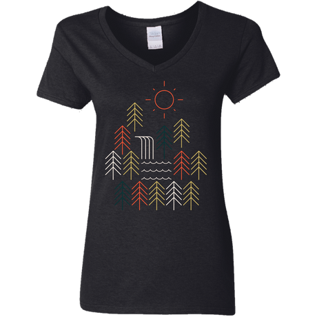 T-Shirts Black / S Nature Timestee Women's V-Neck T-Shirt