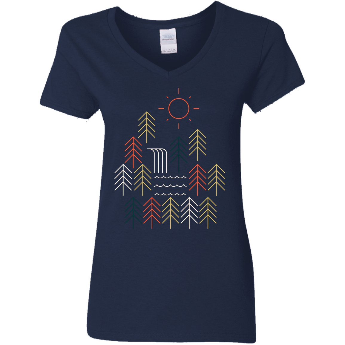 T-Shirts Navy / S Nature Timestee Women's V-Neck T-Shirt