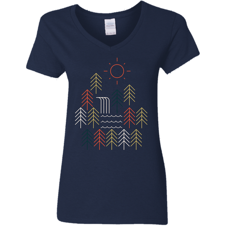 T-Shirts Navy / S Nature Timestee Women's V-Neck T-Shirt