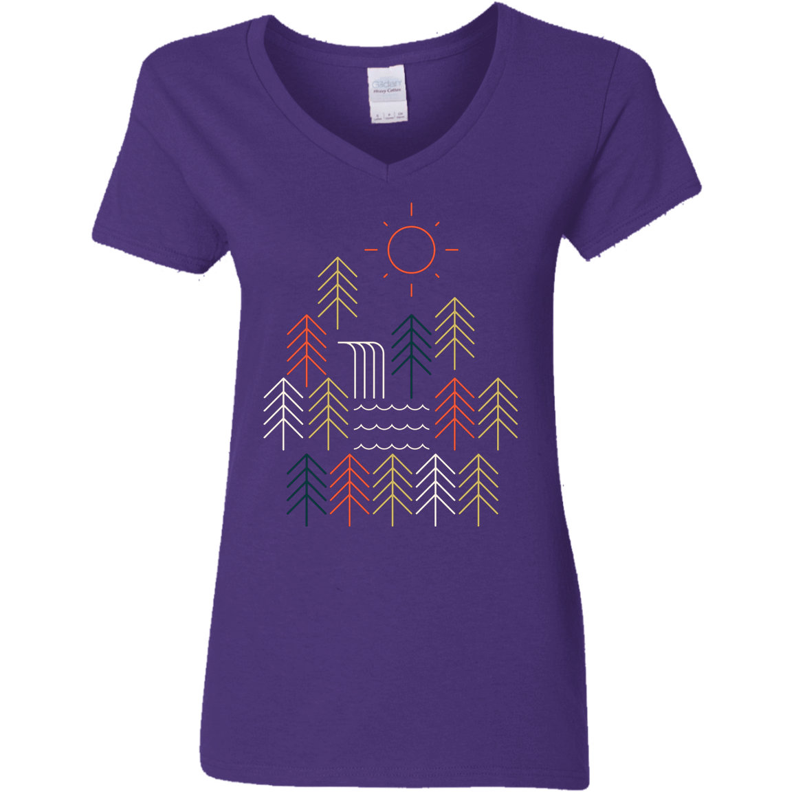 T-Shirts Purple / S Nature Timestee Women's V-Neck T-Shirt