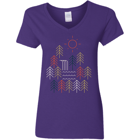 T-Shirts Purple / S Nature Timestee Women's V-Neck T-Shirt