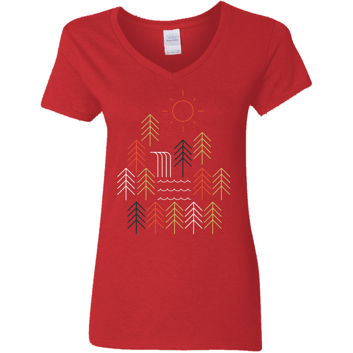 T-Shirts Red / S Nature Timestee Women's V-Neck T-Shirt