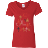 T-Shirts Red / S Nature Timestee Women's V-Neck T-Shirt