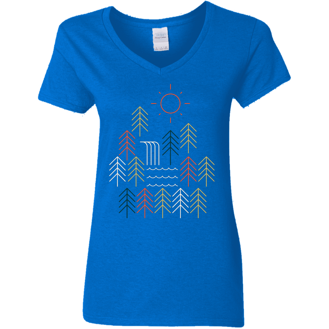 T-Shirts Royal / S Nature Timestee Women's V-Neck T-Shirt