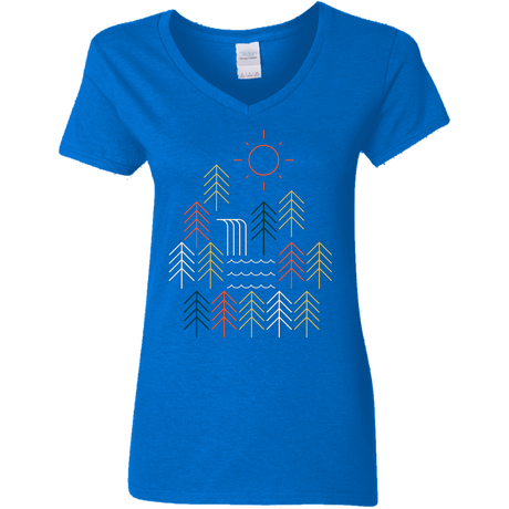 T-Shirts Royal / S Nature Timestee Women's V-Neck T-Shirt