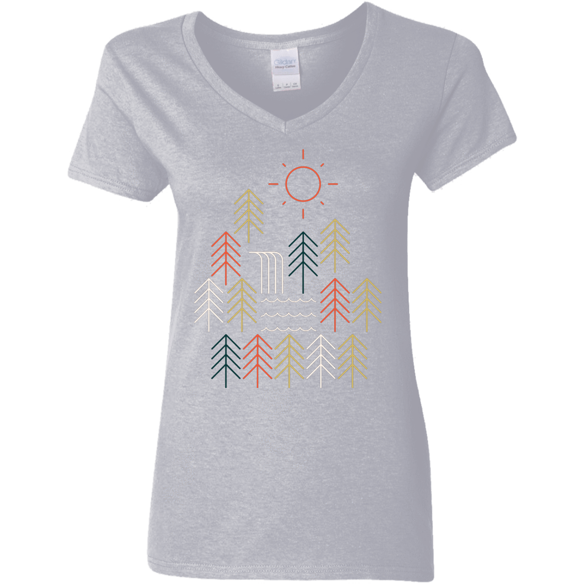 T-Shirts Sport Grey / S Nature Timestee Women's V-Neck T-Shirt