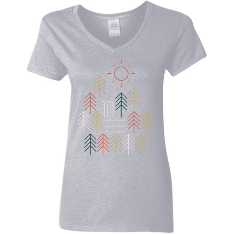 T-Shirts Sport Grey / S Nature Timestee Women's V-Neck T-Shirt