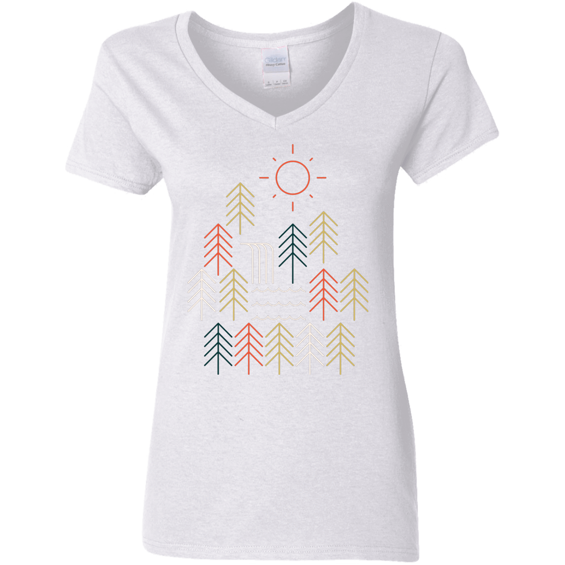 T-Shirts White / S Nature Timestee Women's V-Neck T-Shirt