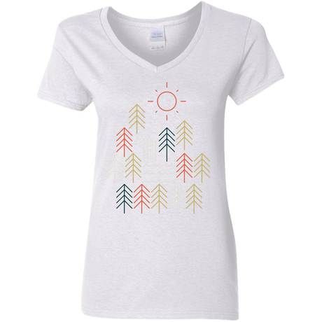 T-Shirts White / S Nature Timestee Women's V-Neck T-Shirt