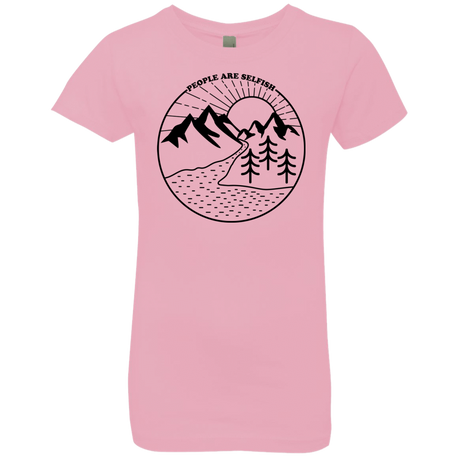 T-Shirts Light Pink / YXS Nature vs. People Girls Premium T-Shirt