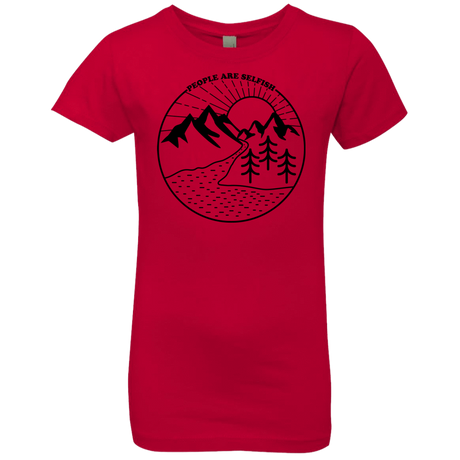 T-Shirts Red / YXS Nature vs. People Girls Premium T-Shirt