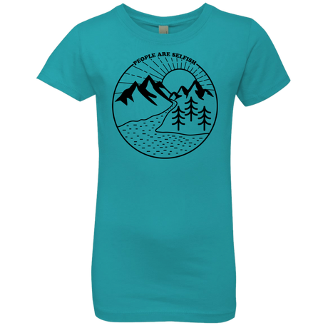 T-Shirts Tahiti Blue / YXS Nature vs. People Girls Premium T-Shirt