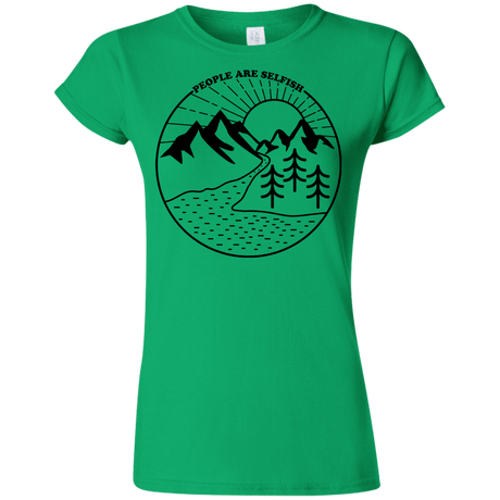 T-Shirts Irish Green / S Nature vs. People Junior Slimmer-Fit T-Shirt