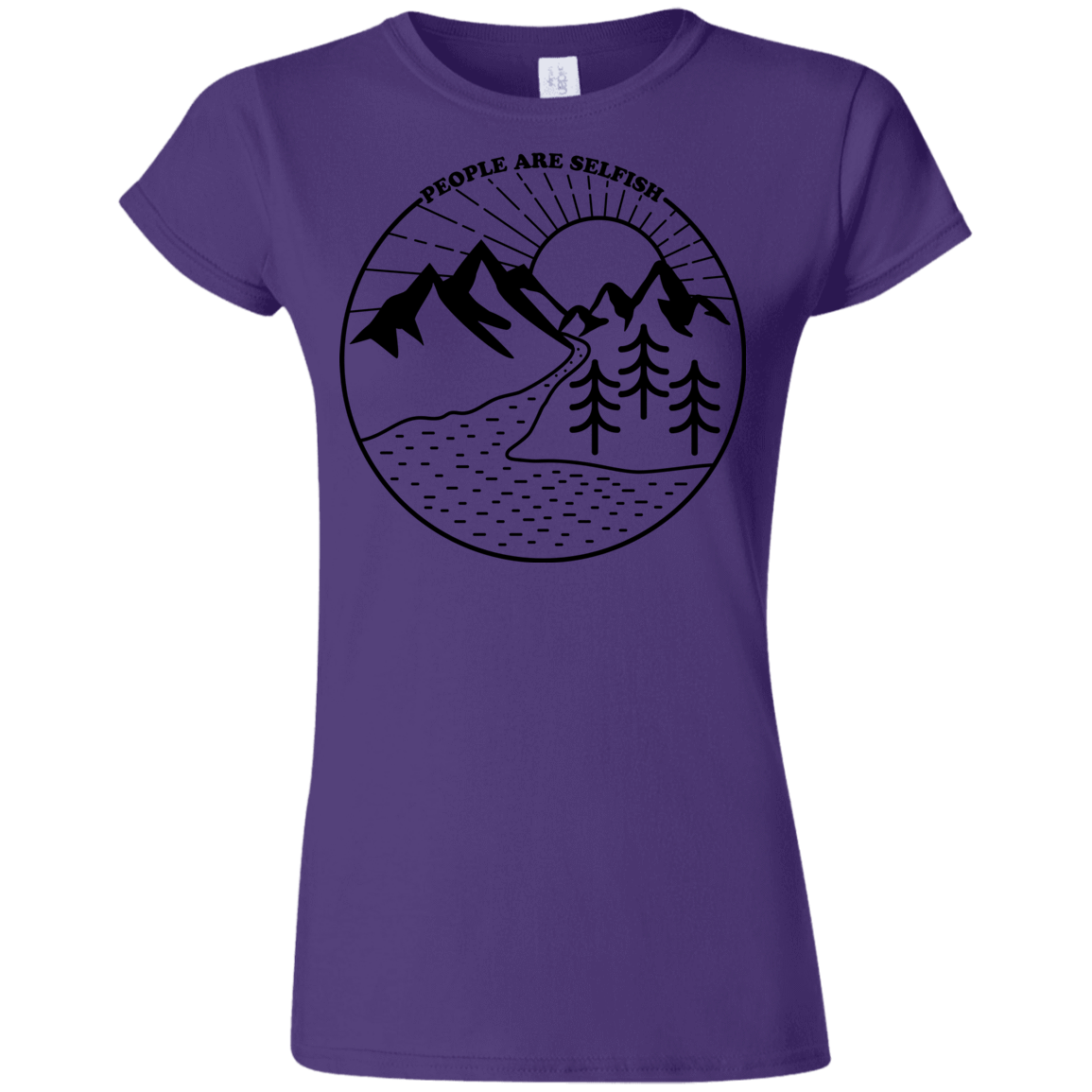 T-Shirts Purple / S Nature vs. People Junior Slimmer-Fit T-Shirt