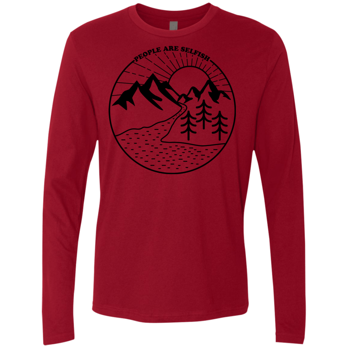 Nature vs. People Men's Premium Long Sleeve