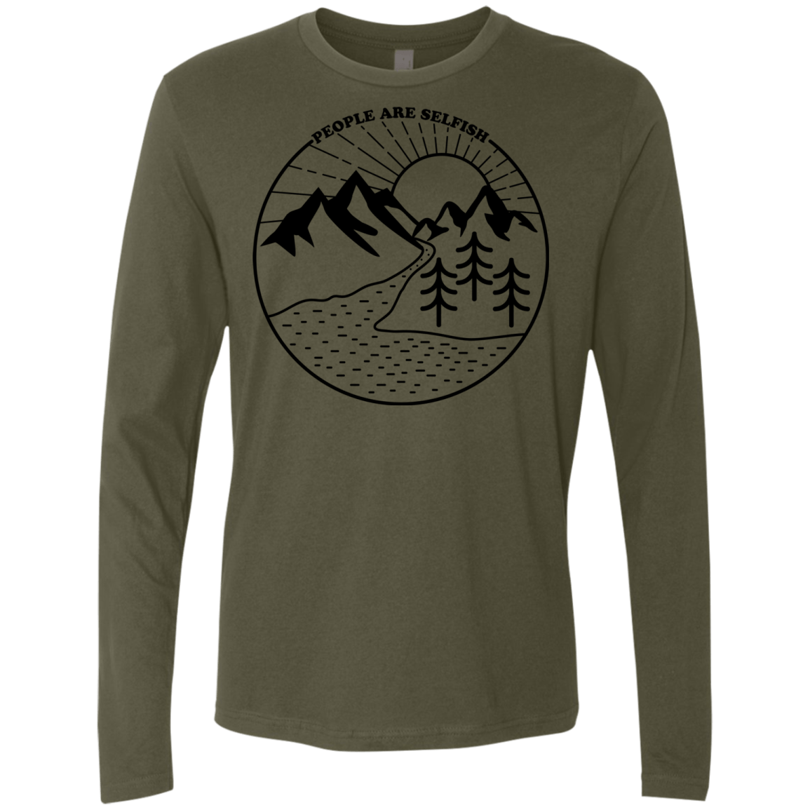 Nature vs. People Men's Premium Long Sleeve