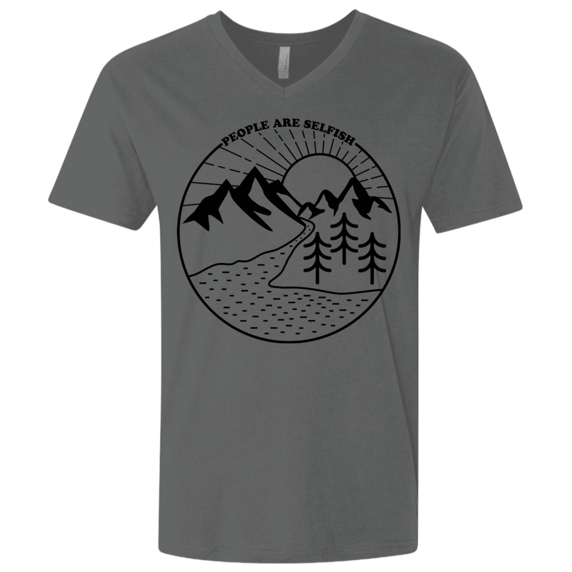 T-Shirts Heavy Metal / X-Small Nature vs. People Men's Premium V-Neck