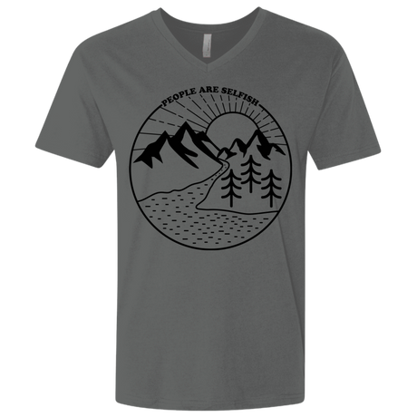 T-Shirts Heavy Metal / X-Small Nature vs. People Men's Premium V-Neck