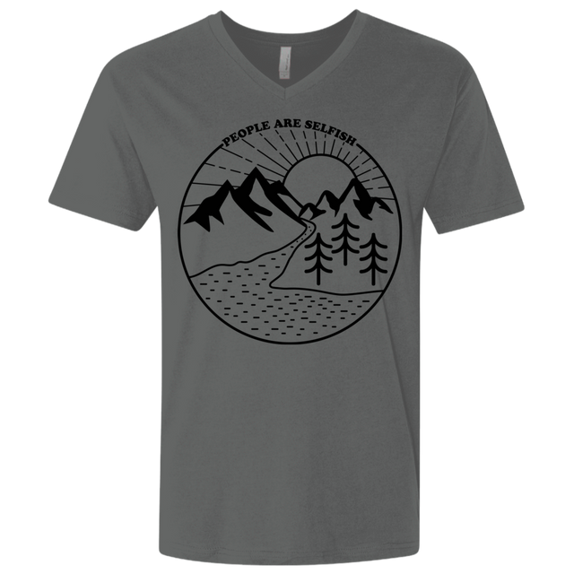 T-Shirts Heavy Metal / X-Small Nature vs. People Men's Premium V-Neck