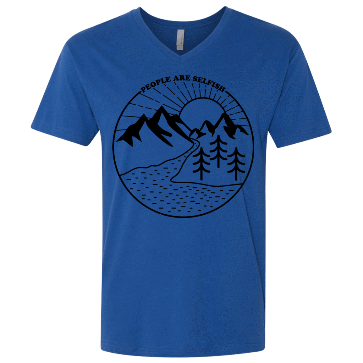 T-Shirts Royal / X-Small Nature vs. People Men's Premium V-Neck