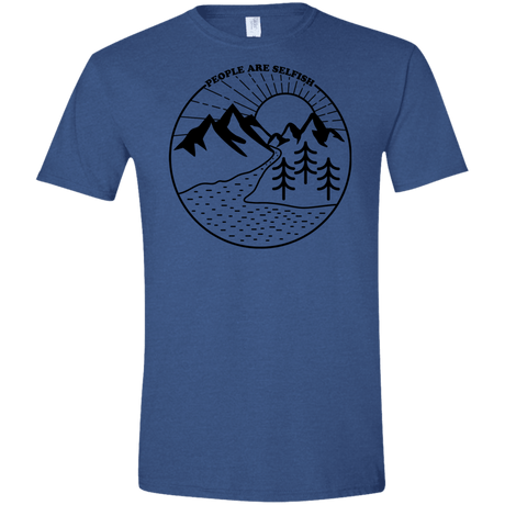 T-Shirts Heather Royal / X-Small Nature vs. People Men's Semi-Fitted Softstyle