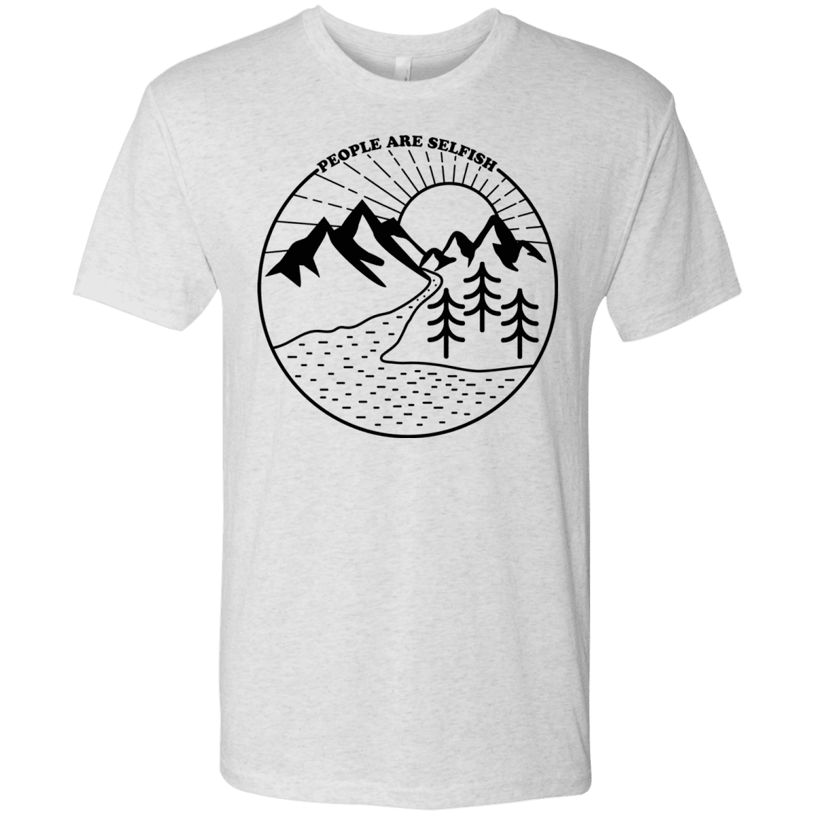 T-Shirts Heather White / S Nature vs. People Men's Triblend T-Shirt