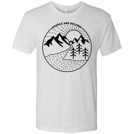 T-Shirts Heather White / S Nature vs. People Men's Triblend T-Shirt