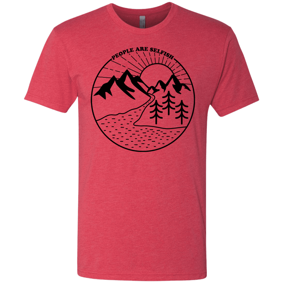 T-Shirts Vintage Red / S Nature vs. People Men's Triblend T-Shirt