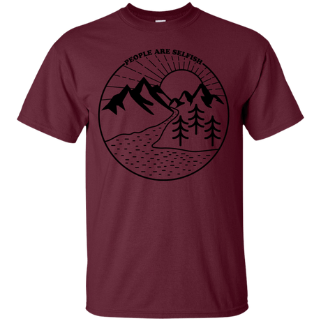 T-Shirts Maroon / S Nature vs. People T-Shirt