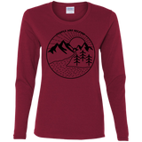 T-Shirts Cardinal / S Nature vs. People Women's Long Sleeve T-Shirt