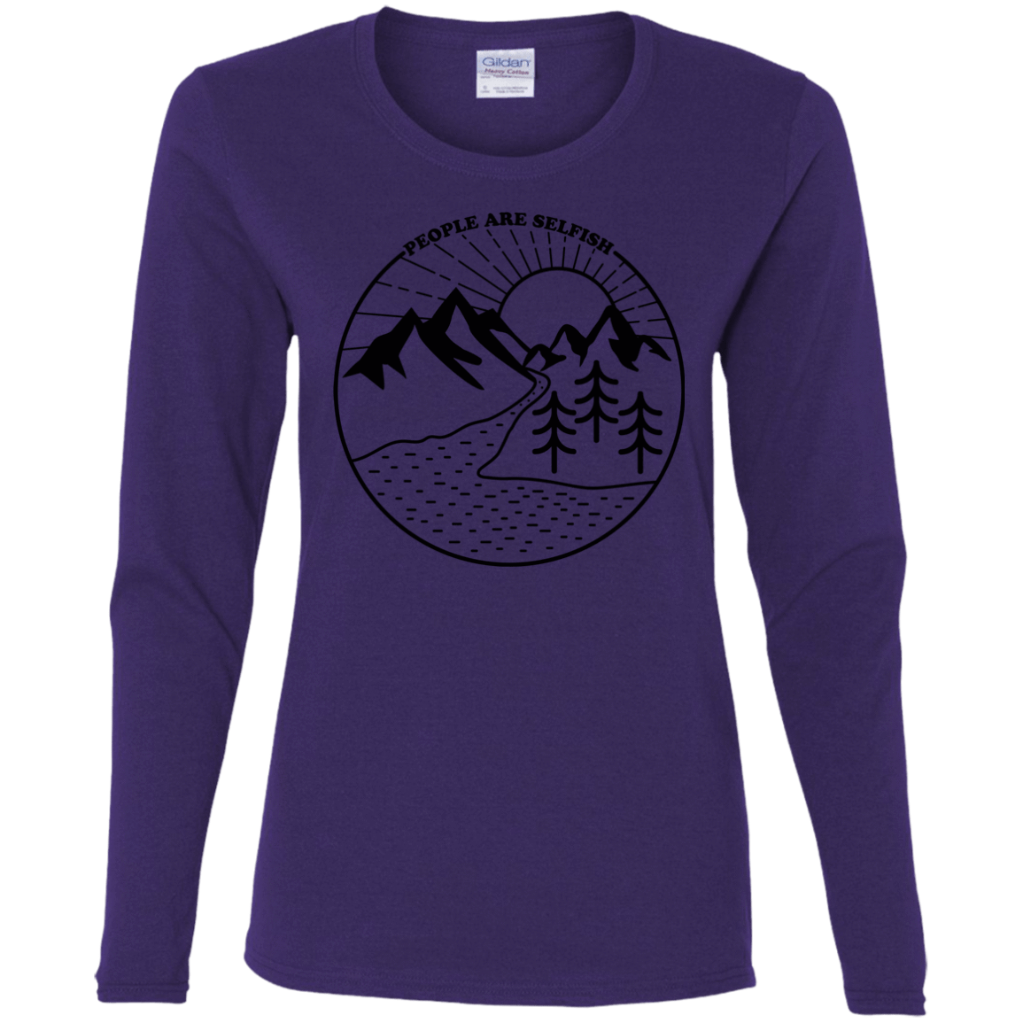 T-Shirts Purple / S Nature vs. People Women's Long Sleeve T-Shirt